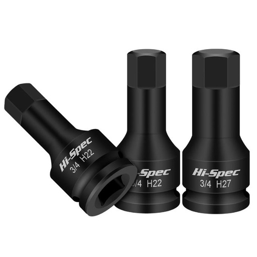 [002847] 3/4寸重型风炮内六角套筒19mm连体批头H型旋具套筒内六方气琪之海